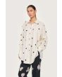 Airy linen sequins shirt