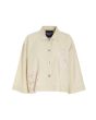 Paper poplin shirt jacket