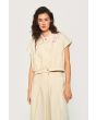 Paper poplin short sleeved shirt