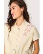 Paper poplin short sleeved shirt