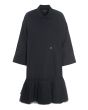 Lazy linen ruffle dress