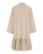Lazy linen ruffle dress