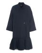 Lazy linen ruffle dress