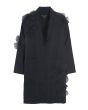 Lazy linen jacket with flowers