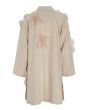 Lazy linen jacket with flowers