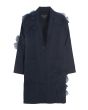 Lazy linen jacket with flowers