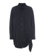 Core cotton shirt with front ruching