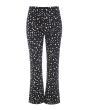 Ivory stickers flared trousers