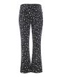 Ivory stickers flared trousers
