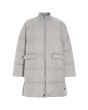 Feather down coat with zipper