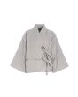 Feather down jacket with tie closure