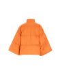 Feather down jacket with tie closure