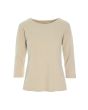 Naibu rib blouse with 3/4 sleeves