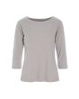 Naibu rib blouse with 3/4 sleeves