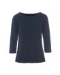 Naibu rib blouse with 3/4 sleeves