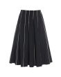 Fukkura poplin skirt with piping