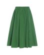 Fukkura poplin skirt with piping