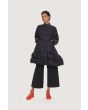 Feather down coat with flounce