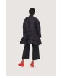 Feather down coat with flounce