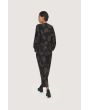 Embroidered leaf pants