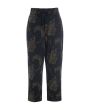 Embroidered leaf pants