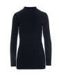 Globe rib turtleneck blouse