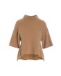 Cloud cashmere turtleneck blouse