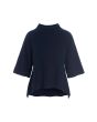 Cloud cashmere turtleneck blouse