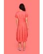 Airy linen dress with V-neck