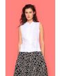 Airy linen sleeveless blouse