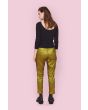Changeant stretch narrow pants