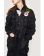 Changeant stretch coat dress
