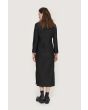 Pinstripe jersey long dress