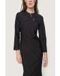 Pinstripe jersey long dress