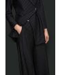 Pinstripe jersey wide pants