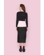 Pinstripe jersey skirt