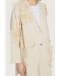 Lazy linen jacket with flowers