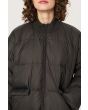Feather down coat with zipper