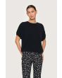 Cloud cashmere short-sleeved blouse