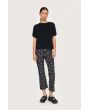 Ivory stickers flared trousers