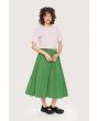Fukkura poplin skirt with piping