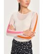 Contrast fukashi mesh t-shirt