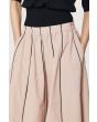 Fukkura poplin skirt with piping