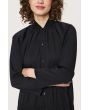 Seersucker dress with elastic details