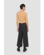 Globe rib blouse with 3/4 sleeve