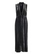 Velvet stripe jumpsuit
