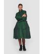Changeant nylon coat with belt