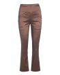 Changeant stretch pants with flare