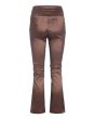 Changeant stretch pants with flare