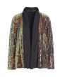 Oiled sequin jacket